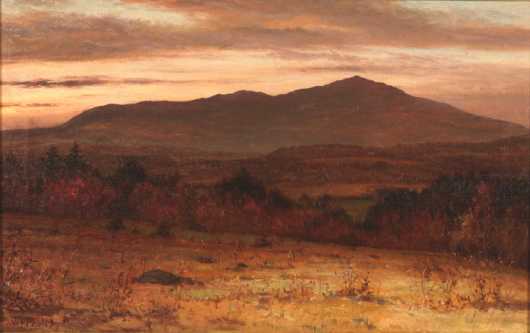 William Preston Phelps oil on canvas of "Mt. Monadnock from Dublin, NH