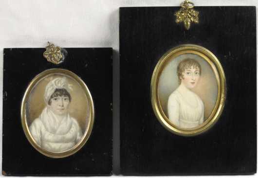 Two Miniature Paintings, both English Early 19th century