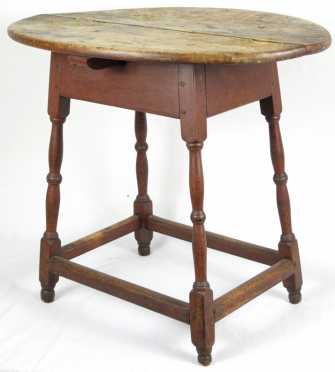 Splay Leg Painted Oval Tea Table