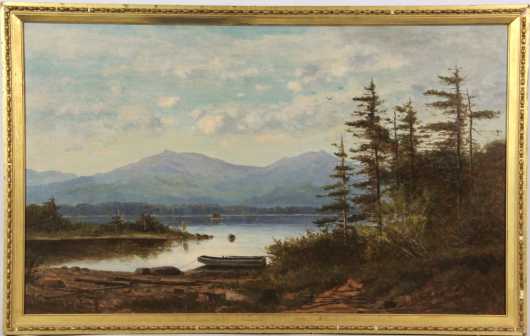 Frank Henry Shapleigh,  oil on canvas of a White Mountain scene