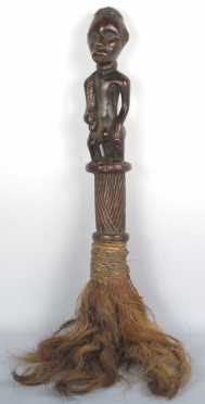 African Carved Figural Whisk
