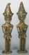 Pair of Yoruba Ogboni Brass African Figures