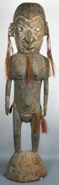 Tall Carved Female New Guinea Figure
