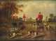 Samuel Henry Gordon Alken,  pair of oil on canvas paintings of hunting scenes