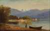 Frank Henry Shapleigh,  oil on board painting  of Lake Thun