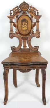 Swiss 19th century Music Box Chair