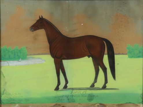 Henry Dousa, portrait of a horse, "John R. Sired by Aldon Von Trump Dam Maggie Mitchell,"