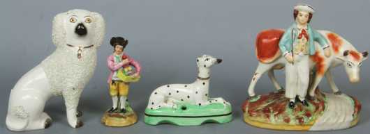 Four Staffordshire Figurines