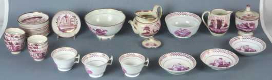 Pink Luster Tea Pieces, 31 total