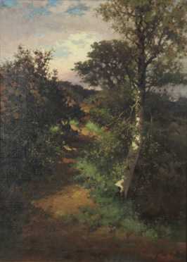 Late 19th century Landscape of a wooded scene