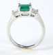 Platinum Emerald and Diamond Ladies Ring, 