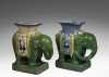 Pair of Similar Chinese Export Elephant garden Seats, 