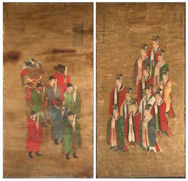 Two Chinese Shuila Hua Paintings.