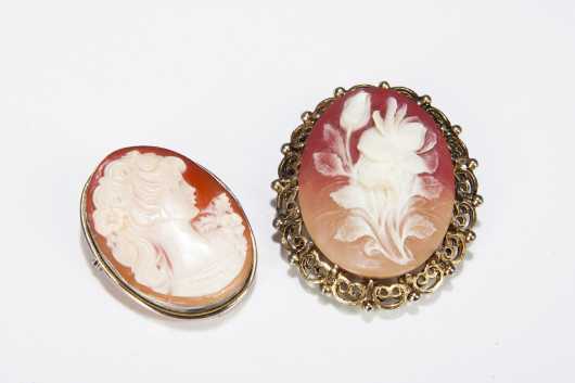 Two Cameo Pins.