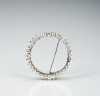 14K White Gold and Diamond Brooch.