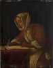 Old Master School of Gabriel Metsu, Painting of a young woman writing at her desk.