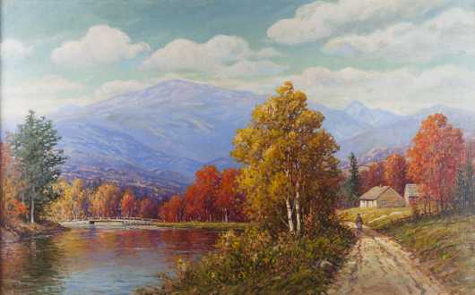 William Frederick Paskell, painting of Mount Washington and Mount Adams.