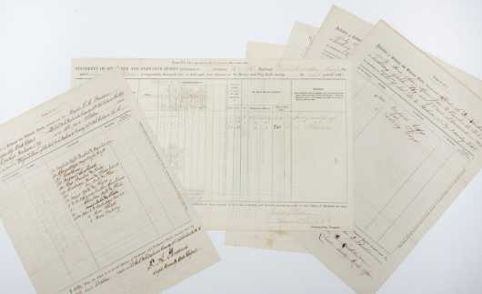 Lot of Six Civil War Documents all Pertaining to Company "K", 12th Regiment of the US Colored Heavy Artillery