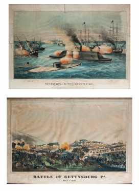 Two Hand Colored Civil War Lithographs