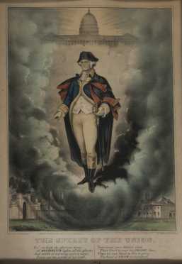Currier & Ives Hand colored Lithograph, "The Spirit of The Union."
