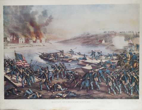 Reproduction Print of the Battle of Fredericksburg