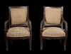 Pair of Mahogany Empire Arm Chairs