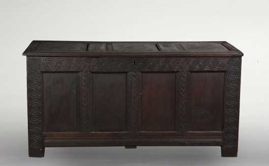 Continental Oak 3-Paneled Low Chest