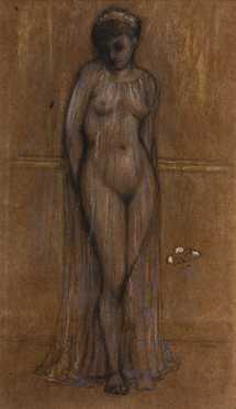 School of James A. M. Whistler pastel on paper of a nude