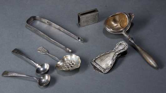 Miscellaneous Lot of Six Silver Items.