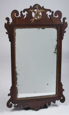 Chippendale Mahogany Mirror with Phoenix Crest