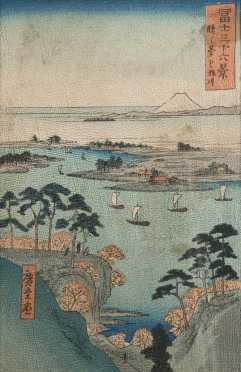 Japanese Block Print of Sailboats