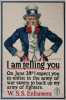 WWI Crayon Lithograph Poster, "I am telling you.."