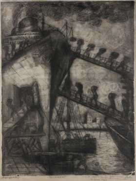 A Wells Peck etching