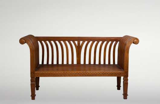Indonesian Export Classical Form Settee.