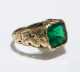 18k Yellow Gold Emerald Ring.
