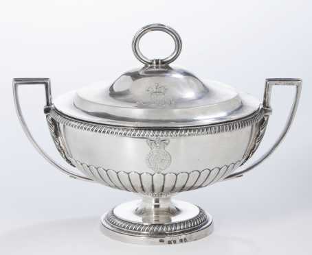 Paul Storr,  1771-1844, English, Silver Covered Serving Bowl.