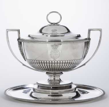 Paul Storr,  1771-1844, English, Silver Tureen and Tray
