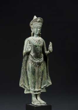12th/13th Century Fine Cambodian standing Buddha, Khmer