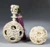 Lot of Two Chinese Ivory Puzzle Balls