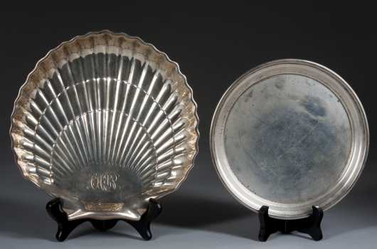 Two Sterling Silver Small Trays