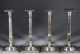 Four Sheffield Silver Candle Sticks
