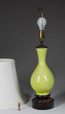 Chinese Yellow Baluster Form Vase