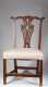Two Mahogany Upholstered Chippendale Side Chairs