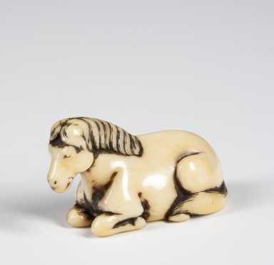 Ivory Netsuke of a Horse