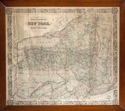 Colton's Railroad and Township of New York Map,