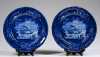 Pair of Historical Blue Transferware Plates