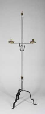 Iron and Brass Candle Stand