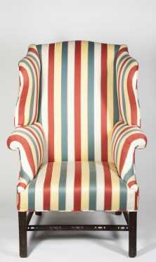Mahogany Chippendale Style Wing Chair