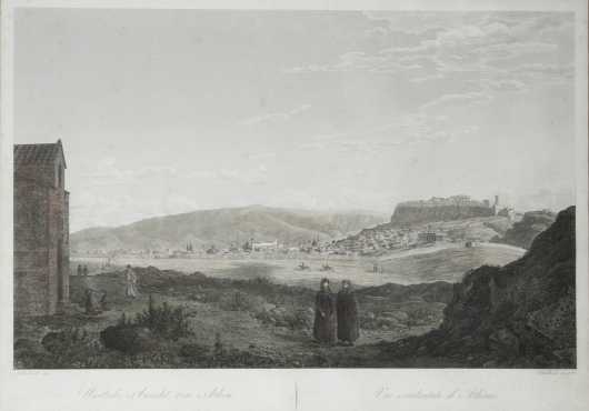 "View Of Athens" Engraving