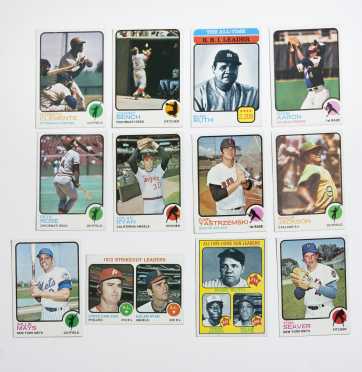 1973 Topps Baseball Set Missing 8 Cards 75% Ex or Better